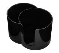 VALICLUD Porte-Coton Rond avec Deux Rangement pour Démaquillants Organisateur Pratique pour Salle De Bain Ou Bureau