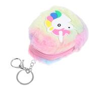 VALICLUD Porte-Monnaie Licorne Peluche Coloré Petit, Pratique Et Compact pour Femme, Petite Pochette Zippée Arc-en-Ciel, Rangement Multifonctionnel pour Pièces Et Cartes