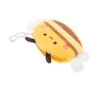VALICLUD Porte-Monnaie Peluche Abeille Mignonne pour Garçon Fille Mini Porte-clés Animal Doux Pochette à Pratique pour Et Petits Trésors