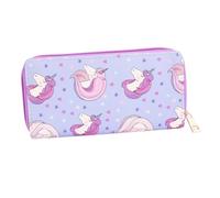 VALICLUD Porte-Monnaie PU avec Compartiments Motif Licorne pour Femmes Et Filles Pratique pour Cartes Et Espèces