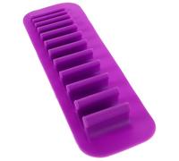 VALICLUD Porte-pinceaux de maquillage mural à ventouse rangement pour pinceaux cosmétiques en silicone porte-brosse de salle de bain étendoir à pinceaux Gel de silice Violet,mauve