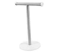 VALICLUD Porte-serviettes à Main Acier Inoxydable avec Base Marbre Stable Support de Rangement pour Cuisine et Salle de Bain Barre T pour Serviette de Comptoir Organisateur Pratique et