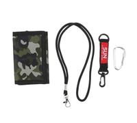 VALICLUD Portefeuille Camouflage pour Homme à Trois Volets avec Chaînette Anti-Perte Tissu Résistant à L’Abrasion Porte-Cartes Compact et Portable pour Voyage et Usage Outdoor