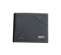 VALICLUD Portefeuille Homme Tri-Fold en Cuir Synthétique PU, Noir, Compact Multifonctionnel Porte-Cartes Intégré, Usage Quotidien pour Hommes, Design Élégant Et Texture Douce, Pratique Et Résistant