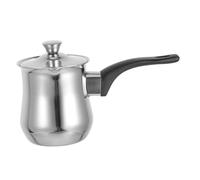 VALICLUD Pot à Café Turc Acier Inoxydable avec Couvercle Chauffe-lait et Beurre Petit Pichet Multifonction pour Espresso et Café Arabe