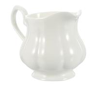 VALICLUD Pot à Lait Céramique Blanche Pure avec Poignée Pichet à Sauce et Tasse à Lait Multifonction Léger et Facile à Utiliser pour et Assaisonnements