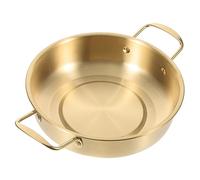 VALICLUD Pot à Nouilles Coréennes Acier Inoxydable Casserole Débordement Double Poignée Pot Moyen Polyvalent pour Fruits de Mer Soupe et Ramen