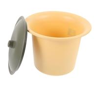 VALICLUD Pot avec couvercle portable camping adulte toilettes de voyage Couverture urinoir portatif pour hommes Pot de chambre pratique pots de chambre crachat de ménage pot pipi Plastique