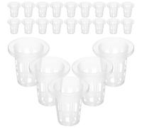 VALICLUD Pots en Filet pour Hydroponie 100 Pcs Paniers de Plantation en Plastique Blanc 32 Gobelets Contrôleurs de Racines pour Culture de Légumes et Plantes Aquatiques Adaptés Balcon