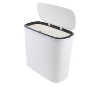 VALICLUD Poubelle Ménagère Étroite 12 L en Plastique avec Couvercle, | Grosse Capacité, Utilisation Simple, Limite les Odeurs, pour Salon Cuisine, Usage Domestique Quotidien