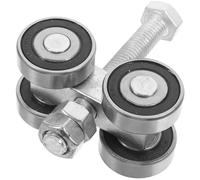 VALICLUD Poulie à Double Roulement en Acier pour Porte Coulissante Roulette Noire Robuste Accessoire Industriel pour Rail de Porte de Grange Quincaillerie Moustiquaire Glissement Stable