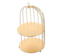 VALICLUD Présentoir à Cosmétiques Organisateur Taille Moyenne Support à Maquillage 2 Niveaux Design Cage à Oiseaux Décoratif Pour Salle De Bain Chambre Coiffeuse