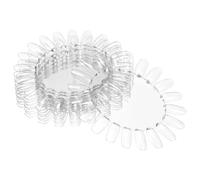 VALICLUD Présentoir à Ongles Rond En Plastique Transparent, Lot De 10, 13x11 Cm, Pour Entraînement Nail Art En Salon De Beauté