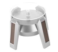 VALICLUD Présentoir Rotatif Solaire Forme de Vaisseau Spatial avec LED Bleu Support à Quatre pour Bijoux Montres et Objets de Collection Sans Batterie