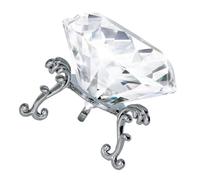 VALICLUD Presse-papiers Diamant Cristal avec Support Métallique Argenté Décoration de Table Mariage et Bureau Ornement Décoratif Stable et Lumineux