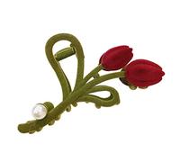 VALICLUD prise de tulipe Coix de cheveux de fleur Clips de griffe de cheveux Français instantané filles agrafe pinces à cheveux pour femmes pinces à cheveux fleur Flocage