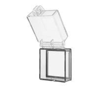 VALICLUD Protection Bouton-poussoir PC 52x52 Mm en Plastique Transparent Couvercle Rabattable et Adhésif, Cache-bouton D’alimentation pour Ascenseur, Boîtier Électronique, Protection