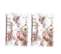 VALICLUD Protège Cahier de Liaison 2 Pièces en Plastique Transparent Paillettes, Couverture Claire pour Classeur Scolaire et Carnet de Liaison, pour Études et Écoles