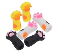 VALICLUD Protège-ciseaux à Cuticules En Silicone 6 Pièces Multicolore Taille Standard Flexible Et Solide Pour Manucure Motifs Patte De Chat Pour Usage Quotidien Paquet De Rangement