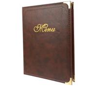 VALICLUD Protège-menu Restaurant Cuir Pratique Porte-carte Transparent pour Bar et Restaurant Dossier Menu Résistant et Facile à Actualiser