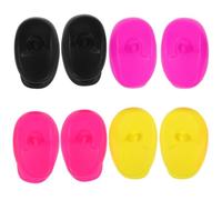 VALICLUD Protège-Oreilles en Silicone Résistant à Haute Température 4 Paires Multicolores pour Coloration et Protection Auditive en Salon de Coiffure Étanches et Confortables