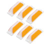 VALICLUD Réflecteurs de Route Haute Visibilité Lot de 6 Rectangulaires en Plastique Polycarbonate et Effet Réfléchissant Clair pour Routes et Autoroutes