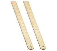 VALICLUD Règle en Laiton Vintage 15 Cm, Lot de 2 Pièces, Outil Multifonction Solide et Réutilisable pour Familles et Salles de Classe