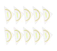 VALICLUD Règles Triangulaires Transparentes Multifonction 2-1 Ensemble de 10 en Plastique avec Poignée pour à Domicile et Bureaux D'étudiants et Ingénieurs