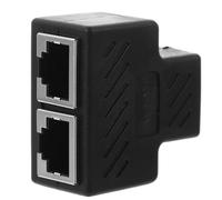 VALICLUD Répartiteur Ethernet Rj45 3 Voies Haute Vitesse Noir, Adaptateur 1 vers 2 pour Câble Réseau, Connecteur Compact pour Connexion Simultanée de Deux Appareils, Compatible Réseau