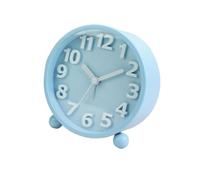 VALICLUD Réveil Électronique Métal Bleu pour Garçon Fille Silencieux et Simple Horloge de Bureau sans Pile Alarme Facile à Régler Décoration de Table pour Chambre Garçon Fille