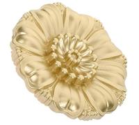 VALICLUD Rosace de Plafond Décorative Européenne en Plastique Finition Dorée Médaillon Rond Sculpté pour Luminaire Suspendu Accessoire D’Éclairage Traditionnel pour Maison Compatible