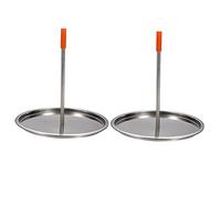 VALICLUD Rôtissoire Verticale En Acier Inoxydable 2pcs Pour Poulet Et Dinde Support De Barbecue Ergonomique Outil De Grillade Extérieur Pour Camping Et