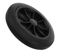 VALICLUD Roues de Poubelle 240l en Caoutchouc Noir, Remplacement Robuste | Pièce de Rechange pour Conteneur, Support Lourd, Mobilité Aisée, Usage Jardin et Zone de Collecte