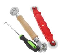 VALICLUD Rouleau Cannelé Manuel Poignée Plastique, Outil de Roulage pour Moustiquaires de Fenêtres, Kit d'Installation Molette de Pression pour Joints Couleur Aléatoire