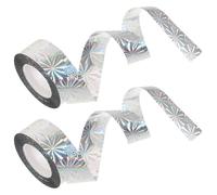 VALICLUD Ruban Réfléchissant pour Effaroucher Les Oiseaux Double Face 2 Pcs 25 CM X 80 M en Pet sans Danger pour Jardin Verger Balcon Outil Dissuasif Extérieur Oiseaux