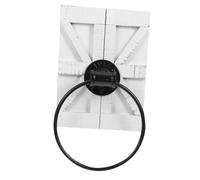 VALICLUD Rustic Wall Mounted Iron Towel Ring with Distressed Finish European Style Hand Towel Holder for Bathroom Kitchen Laundry