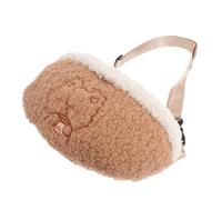 VALICLUD Sac banane femme motif brodé petit ours mignon sac ceinture chic pratique pour shopping voyage et quotidien pochette ajustable couleur beige