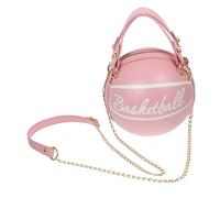 VALICLUD Sac Bandoulière Simple En Pu Rose Pour Femme Petit Sac Rond Léger Et Facile à Nettoyer Pour Shopping Et Vie Quotidienne Taille Compacte