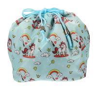 VALICLUD Sac de Voyage Organisateur Portable Trousse de Toilette Pliable Capacité pour Cosmétiques et Accessoires Sac de Rangement Multifonctionnel Unicorn Bleu