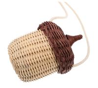 VALICLUD Sac Garçon Fille Rotin Mini Tressé Forme de Gland et Décoratif pour Rangement et Sorties