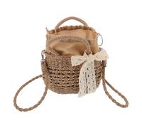 VALICLUD Sac Seau Paille Femme Tissé Main Léger et Spacieux Sac Bandoulière Bohème pour Plage et Sorties Décontractées