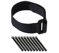 VALICLUD Sangles de Jambe Jeu à Nouer 10 Pièces Nylon Noir 20X300 MM Boucle Réglable pour Course à Trois Jambes Accessoires Polyvalents pour Coopération et Activités Ludiques en Fête