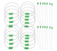 VALICLUD Scellés de Sécurité en Acier Vert, 100 Pièces, Cravates Autobloquantes Résistantes Vieillissement, pour Transport et Expédition de Remorques et Conteneurs