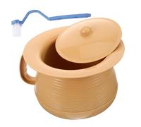 VALICLUD Seau à Urine Portable Avec Couvercle Et Brosse Pot De Chambre En Plastique Pour Adultes Urinoir Unisexe Maison Et L'hôpital Crachoir Réutilisable Aide Pour Personnes Âgées Et Femmes Enceintes