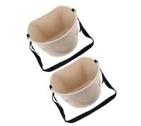 VALICLUD Seau D’épandage Multifonction 22 Lb Blanc, Lot de 2 Seaux de Jardinage Robustes avec Bandoulière, Panier Portable pour Cueillette de Fruits et Récolte Agricole, Contenant