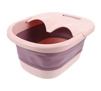 VALICLUD Seau de Massage des Pieds Pliable en Plastique Solide Rose Hippo, Bassin Bain Relaxant Domestique, Spa Homé Massage Décontractant pour Adultes et Garçon et Filles, Usage Voyage et Maison