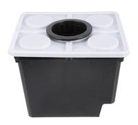 VALICLUD Seau de Plantation Hydroponique sans Terre Noir Trou et Panier Intégré, Jardinière Plastique 30l pour Culture Légumes, Fruits et Fleurs en Serrage ou Jardin Écologique