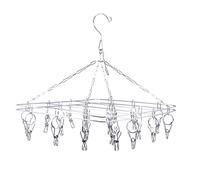 VALICLUD Séchoir à Pinces à Linge avec Crochet Coupe-Vent Pinces Peu Encombrantes Crochets Pivotants Et Porte-Chaussettes Multifonctionnels