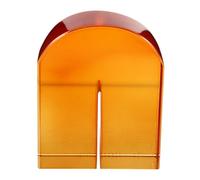 VALICLUD Serrage-Livres Décoratif en Cristal Coloré, Forme Arquée, Petit Format Jaune, Ornement pour Bibliothèque de Bureau, Étagère à Livres Stable et Antidérapante, Accessoire