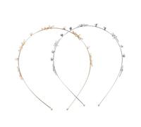 VALICLUD Serrage-Tête en Élégant 2Pcs Accessoires de Cheveux en Coiffe de Mariée Bandeaux Décoration Simple pour Fête Bijoux de Cheveux